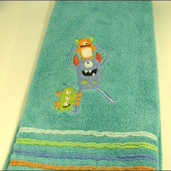 Monsters Fabric Shower Curtain & Hand Towel - Picture 6 of 8